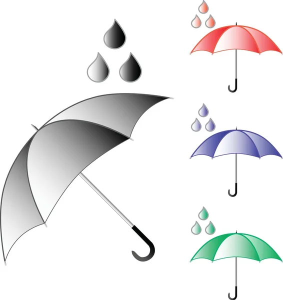 stock vector Open umbrellas.