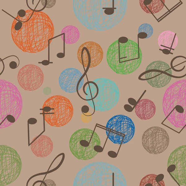 Fond musical sans couture — Image vectorielle