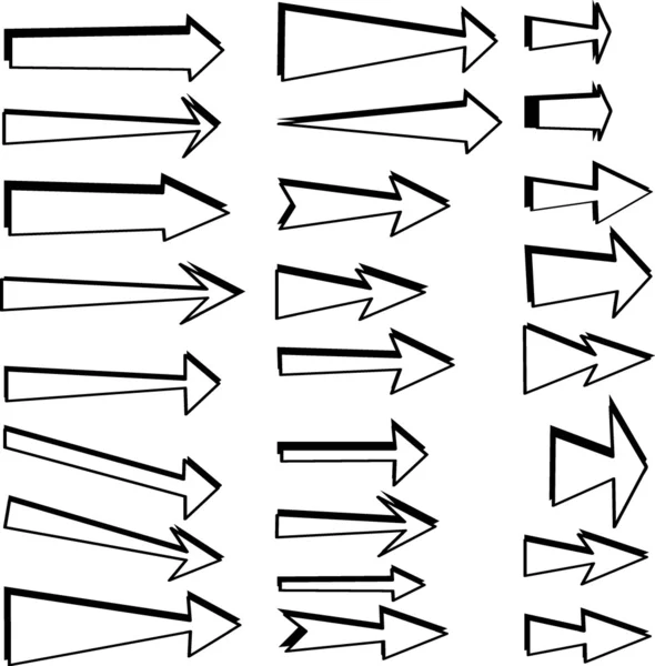 Collection of various arrows. — Stock Vector