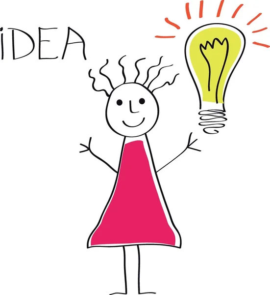 Lamp, Idea. — Stock Vector