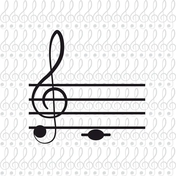 音楽。高音部記号およびあなたの設計のためのノート. — ストックベクタ