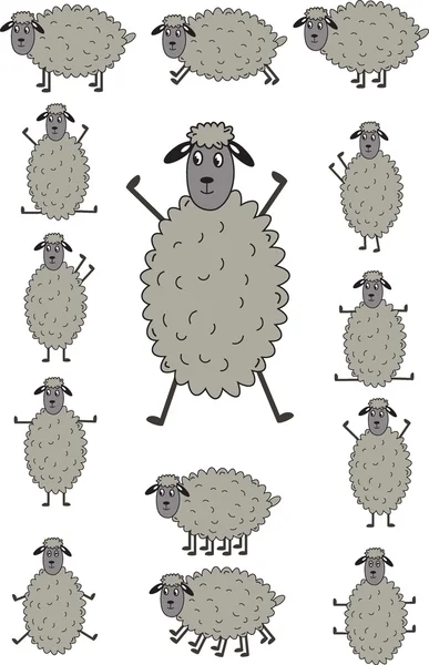 面白い羊は. — ストックベクタ