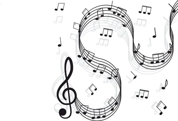 Music. Treble clef and notes for your design. — Stock Vector