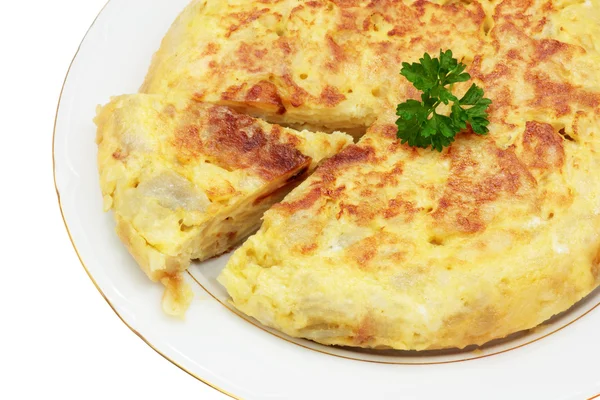 Spansk omelet af kartofler - Stock-foto