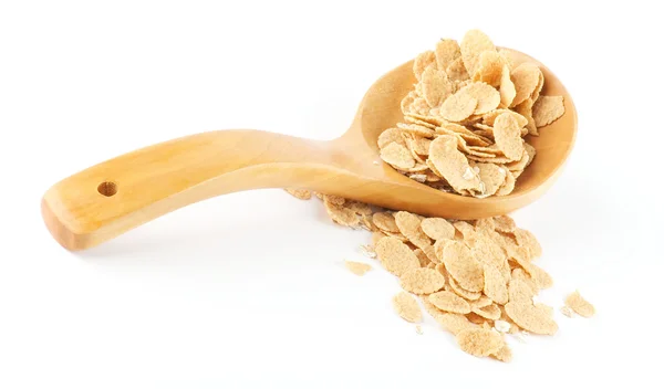 Muesli in houten lepel — Stockfoto