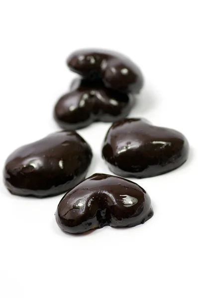 Corazones de chocolate —  Fotos de Stock