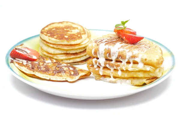 Flitters, Pancakes and Blinnye tubules — Stock Photo, Image