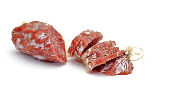 Salchichone de salame fatiado — Fotografia de Stock
