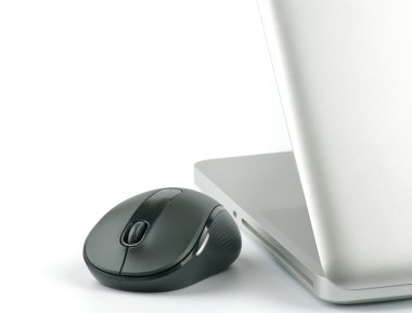 Laptop and computer mouse clipart