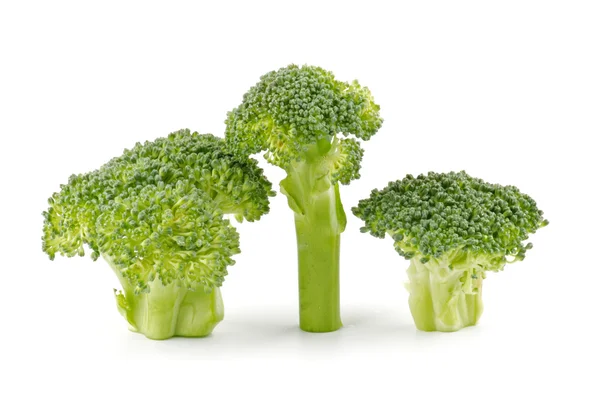 Tre broccoli småblommorna — Stockfoto