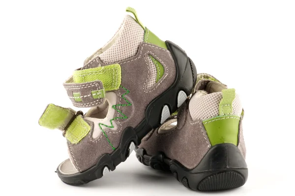 赤ちゃんの靴はベルクロとクローズ アップ — ストック写真