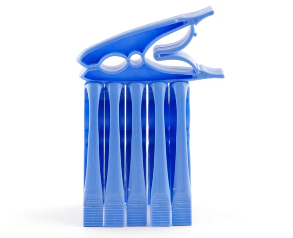 Arrangement of Blue Clothespin — Stock Photo, Image