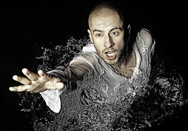 Man in water — Stock Photo, Image