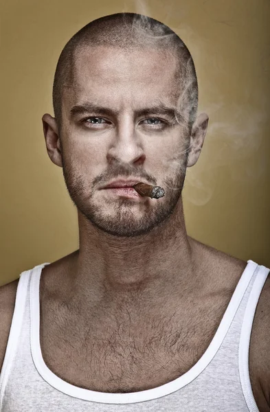 Der Mann mit der Zigarre — Stockfoto