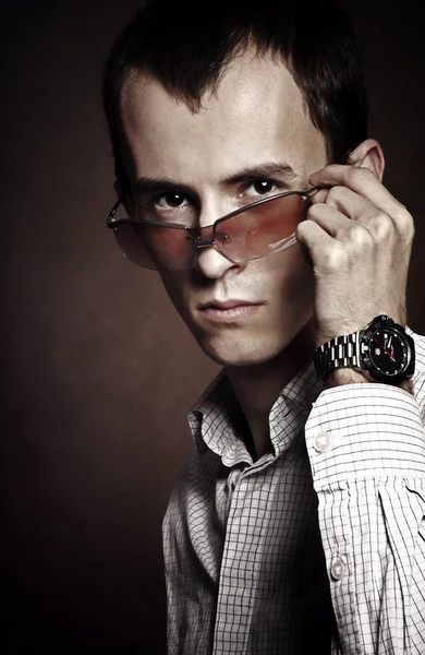 Man with glasses — Stock Photo, Image