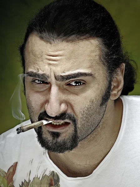 Kouření muž — Stock fotografie