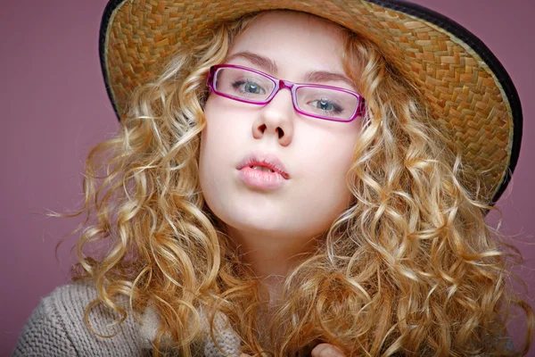 Model with hat — Stock Photo, Image