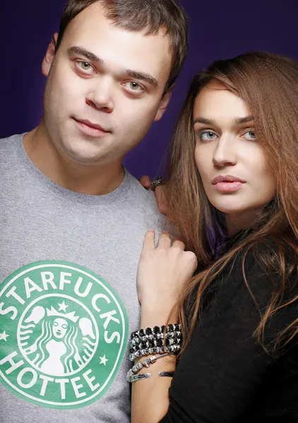 Starfucks Hottee casal — Fotografia de Stock