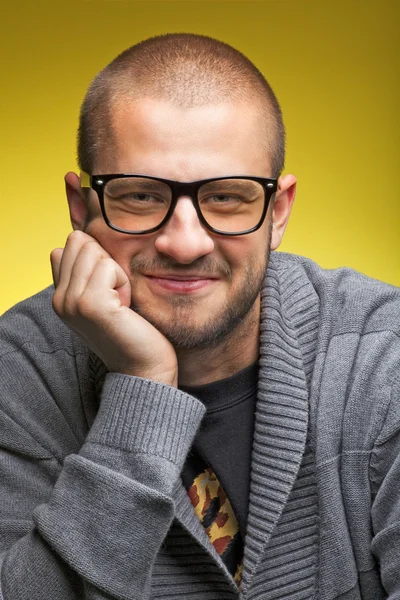 Muž s brýlemi — Stock fotografie