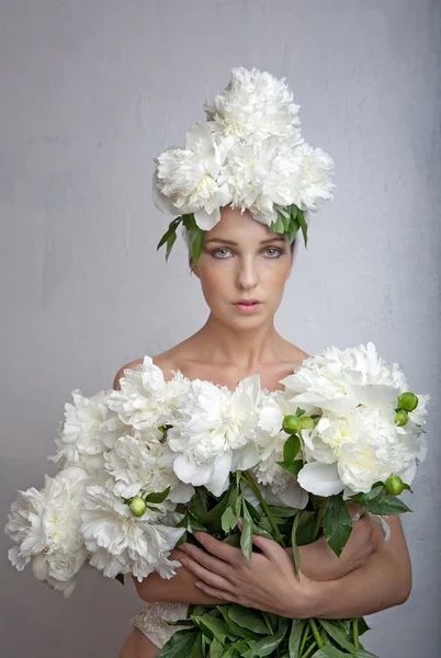 Modello con fiori — Foto Stock