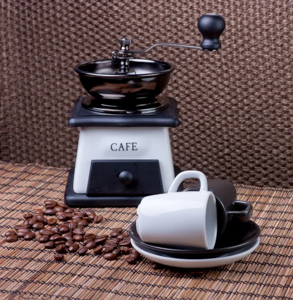 stock image Coffee accessories on mat