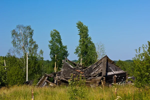 stock image The ruins of an old house