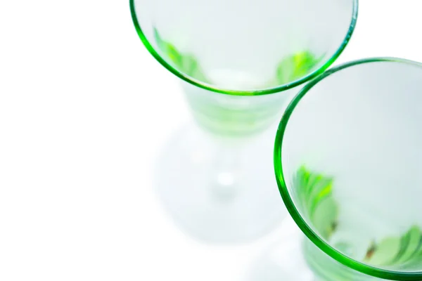 stock image Transparent green glasses