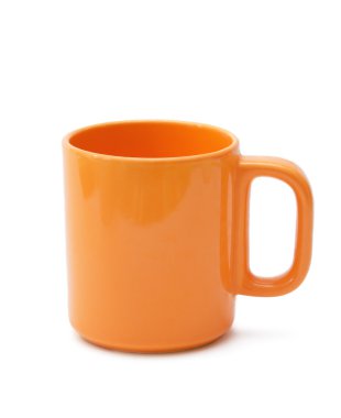 Orange cup on a white background clipart