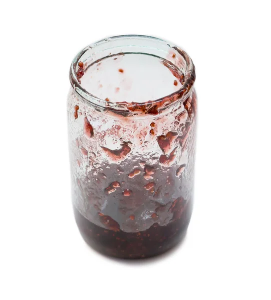 Jam-jar no fundo branco — Fotografia de Stock