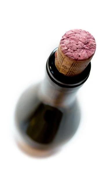 Вид зверху на пляшку вина Стокове Зображення