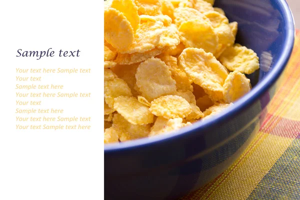 Bowl of cornflakes on the table — Stock Photo, Image