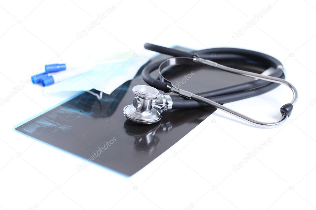 Medical tools and equipment - stethoscope, mri, mask
