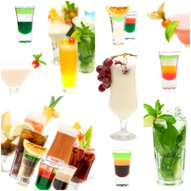 Fancy Cocktail Collage - Alcohol Background clipart