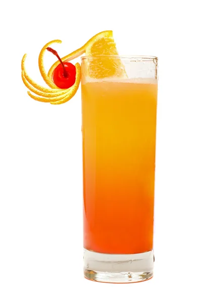 Koktejl Tequila sunrise, izolované na bílém — Stock fotografie