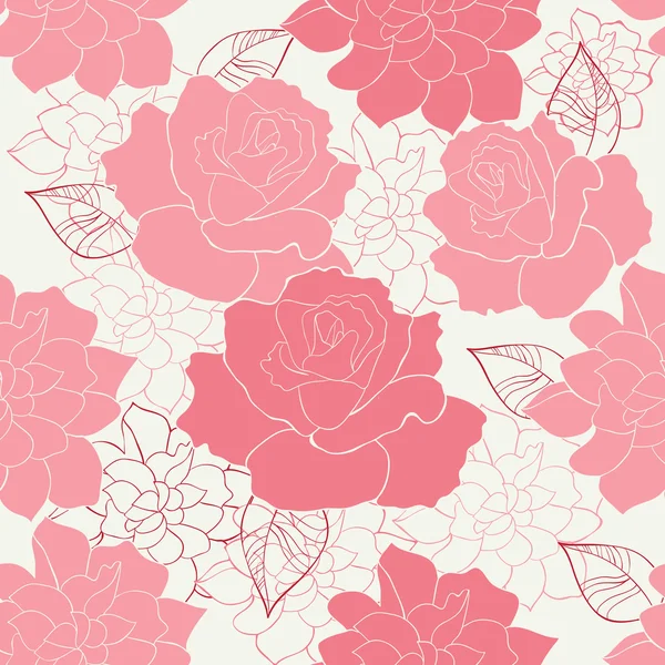 Rosa sin costura — Archivo Imágenes Vectoriales