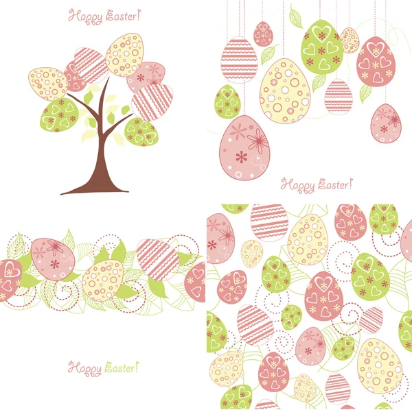 Easter background set Royalty Free Stock Vectors