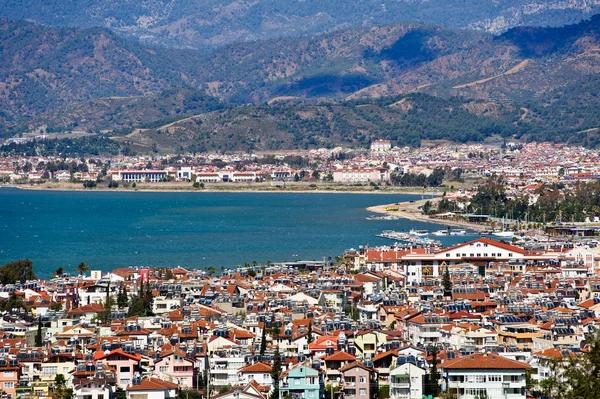 Stock image Fethiye city and sea view from hills