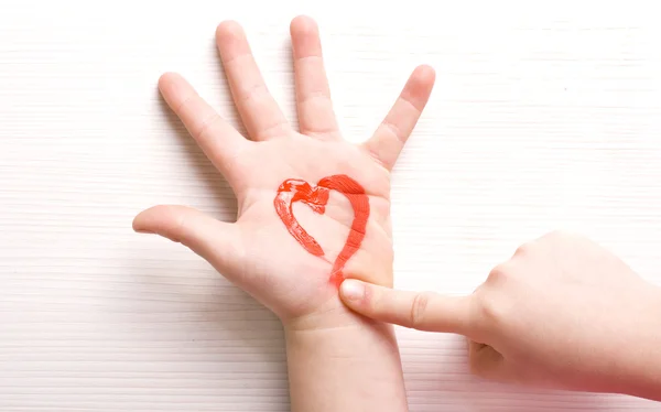 Hearts and hands — Stock Photo, Image