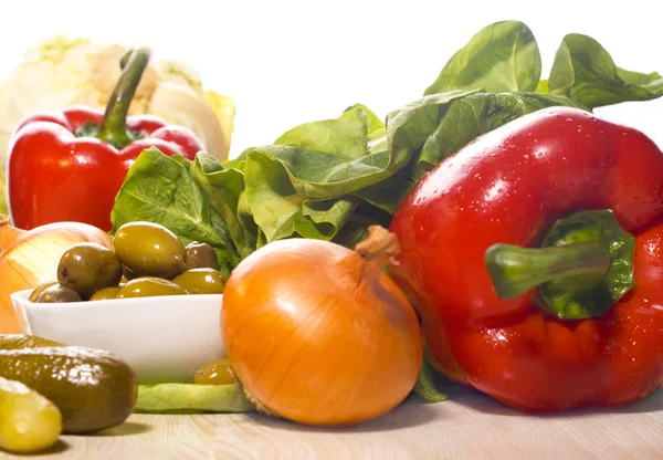 Здоровые и свежие овощи — стоковое фото