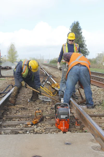 Reparera järnvägsspår — Stockfoto