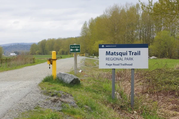 stock image Entrance to Matsqui Trail