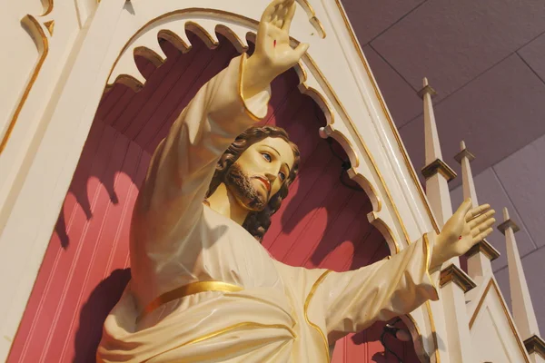 stock image Close on a Statue of Jesus Christ