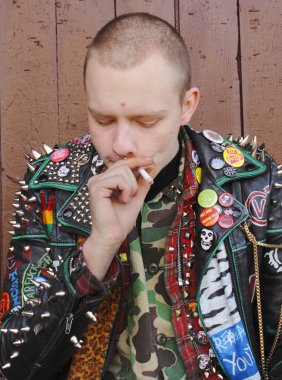 Young Man Smoking clipart