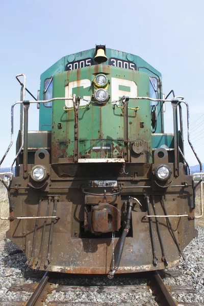 Close-up van oude cp trein — Stockfoto