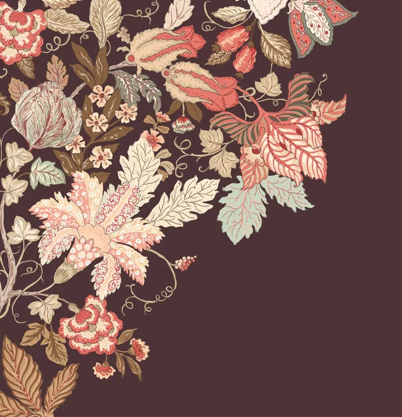 Stylish Vintage Floral Background — Stock Vector