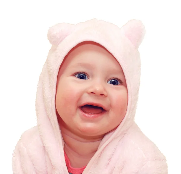 Niedliches lächelndes Baby — Stockfoto