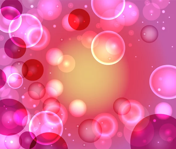 stock vector Background with pink and orange bubbles