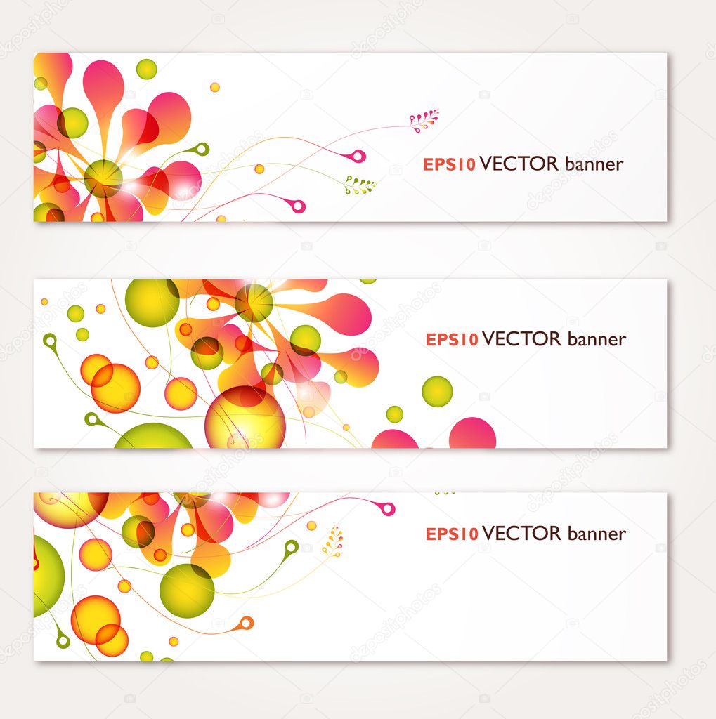 Abstract banners set vector design