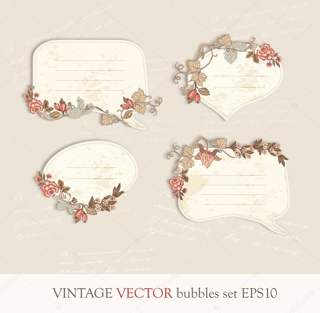 Vintage bubbles vector illustration