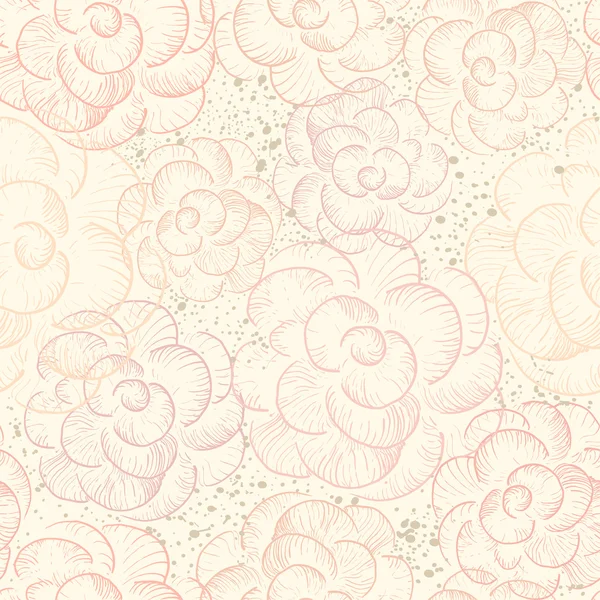 抽象的なシームレスな花のテクスチャ — ストックベクタ
